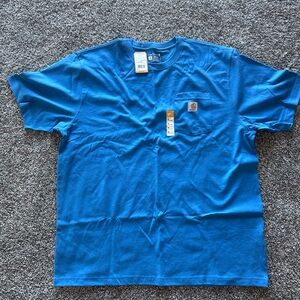 Carhartt Short-Sleeve Pocket Tee in Bright Blue